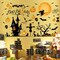 Happy Halloween Wall Stickers & Window Clings – Removable Vinyl Decals with Witch, Bats, Pumpkins & Castle Designs for Indoor/Outdoor Home Decor (6 Sheets)